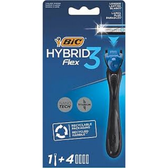 BIC FLEX 3 HYBRID 4 YEDEKLI NANO TECH TITANYUM *10-3086123644939