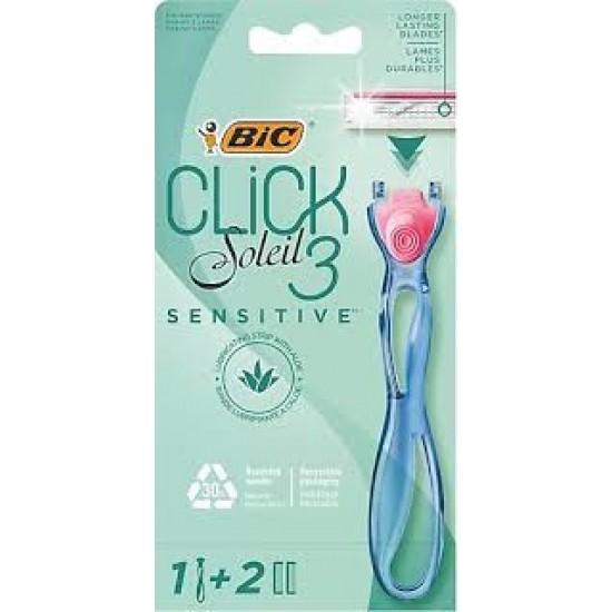 BIC CLICK SOLEIL 3 BICAKLI SENSITIVE 2 YEDEKLI *10-3086123644953