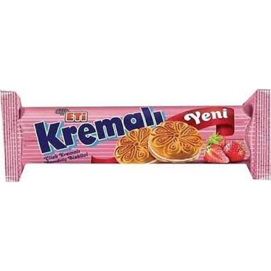 ETI KREMALI BISKUVI CILEKLI 61 GR*24*2433100-8690526023311