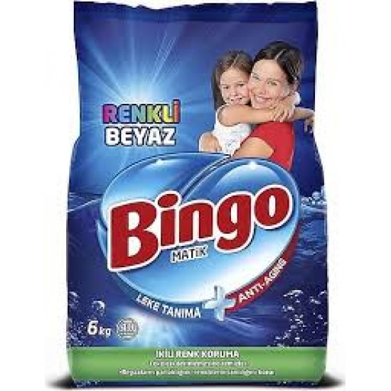 BINGO MATIK 6 KG.RENKLI BEYAZ-8690536904334