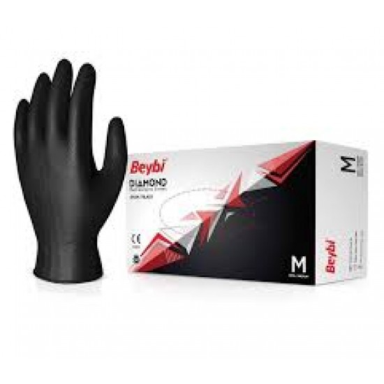 BEYBI MUAYENE ELDIVENI NITRIL SIYAH 100 LU (M)-8690648630459