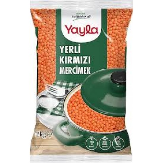 YAYLA KIRMIZI MERCIMEK 2 KG YERLI-8693374252612