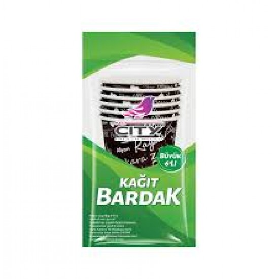 NEW CITY KAGIT BARDAK BUYUK 6 LI P742*200*-8697436927425