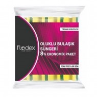 Flodex Bulasık Sungerı 8 Lı Oluklu-8682560441251