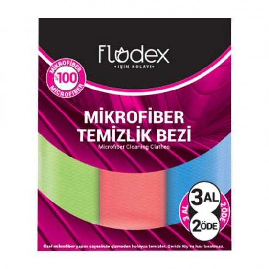 Flodex Temızlık Bezı Mıkrofıber 3Al2 Ode