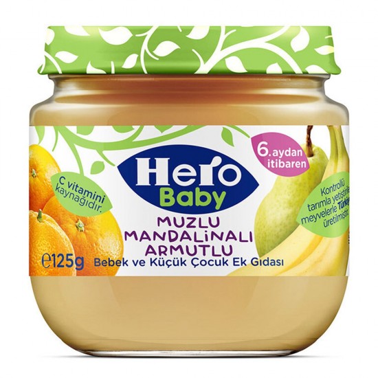 Hero Baby Muz Mandalına Armut 125 Gr Kvn 
