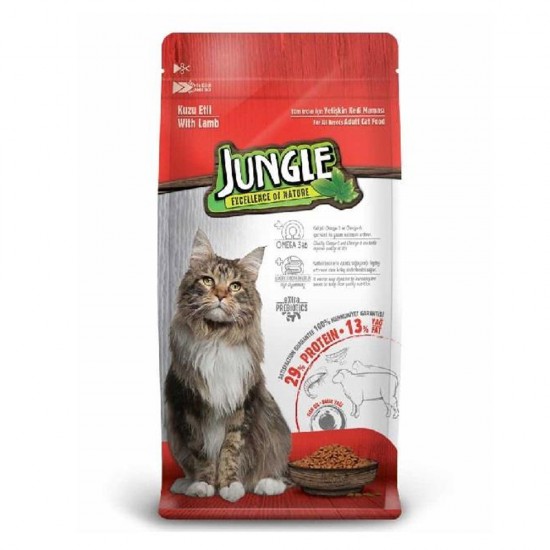 Jungle 1.5 Kg Kuzu Etlı Yetıskın Kedı Maması -8681299603626
