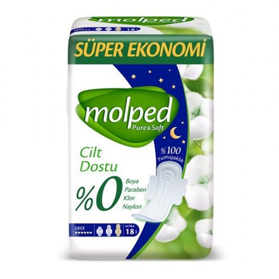 Molped Pure&Soft S.Eko Gece 18 Lı