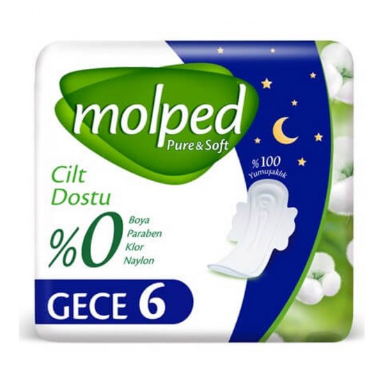 Molped Pure&Soft Teklı Gece 6 Lı