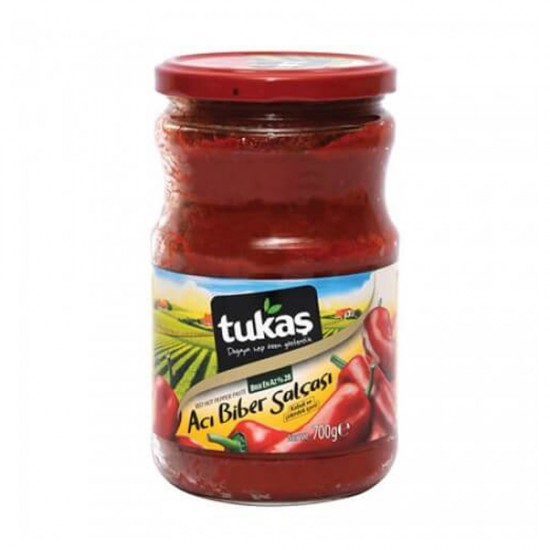 Tukaş Salça 700 Gr.Acı Bıber-8690508007254