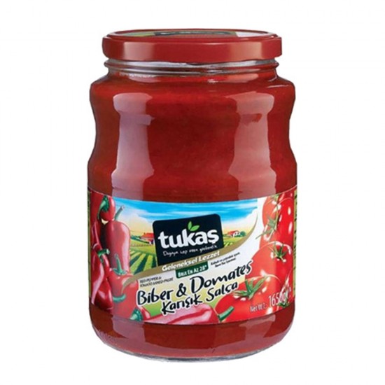 Tukaş Salça 1650 Gr.Cam.Domates Bıber-8690508600448