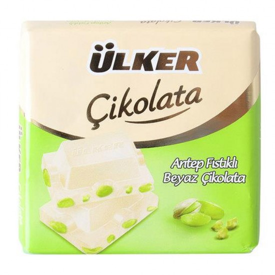 Ülker Çikolata Antep Fıstıklı Beyaz 65 Gr.